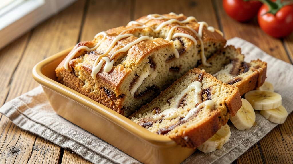 Banana Bread Made with Cream Cheese Recipe: Swirled Moistness and Tangy Richness