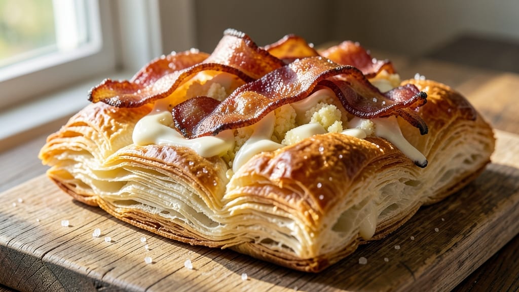 Bacon Cheese Puff Pastry Recipe: Flaky Layers With Smoky-Salty Crunch