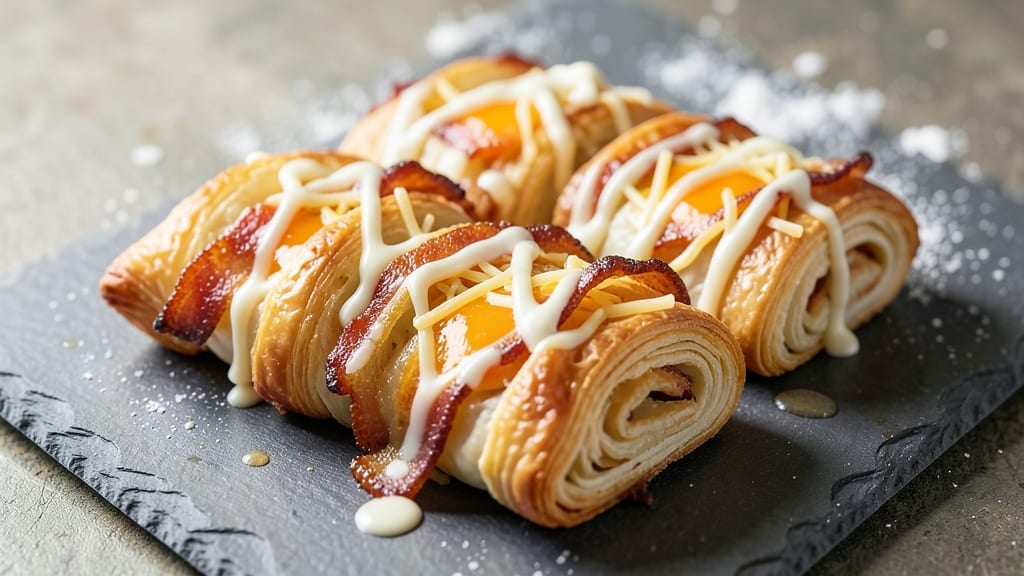 Baked Bacon, Egg, and Cheese Pinwheels Recipe: Flaky Layers With Smoky Crispy Edges