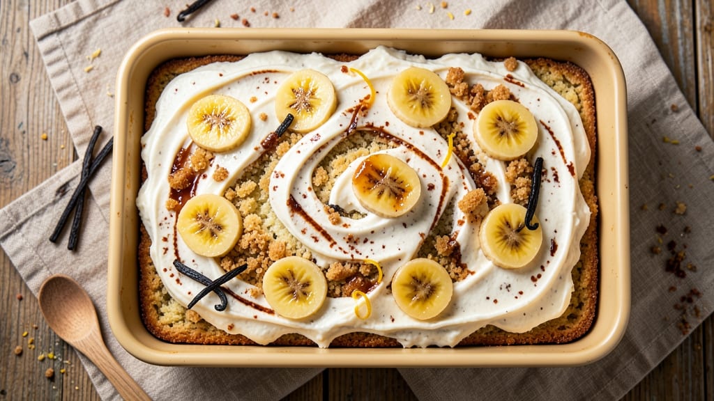 Banana Cream Cheese Coffee Cake Recipe: Crispy Streusel Swirls With Vanilla Bean Magic