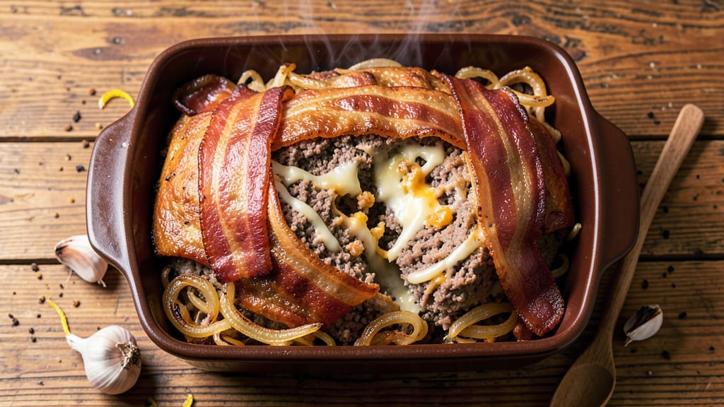 Bacon-Wrapped Cheese-Stuffed Meatloaf Recipe: Smoky Crispy Edges and Pull-Apart Cheese