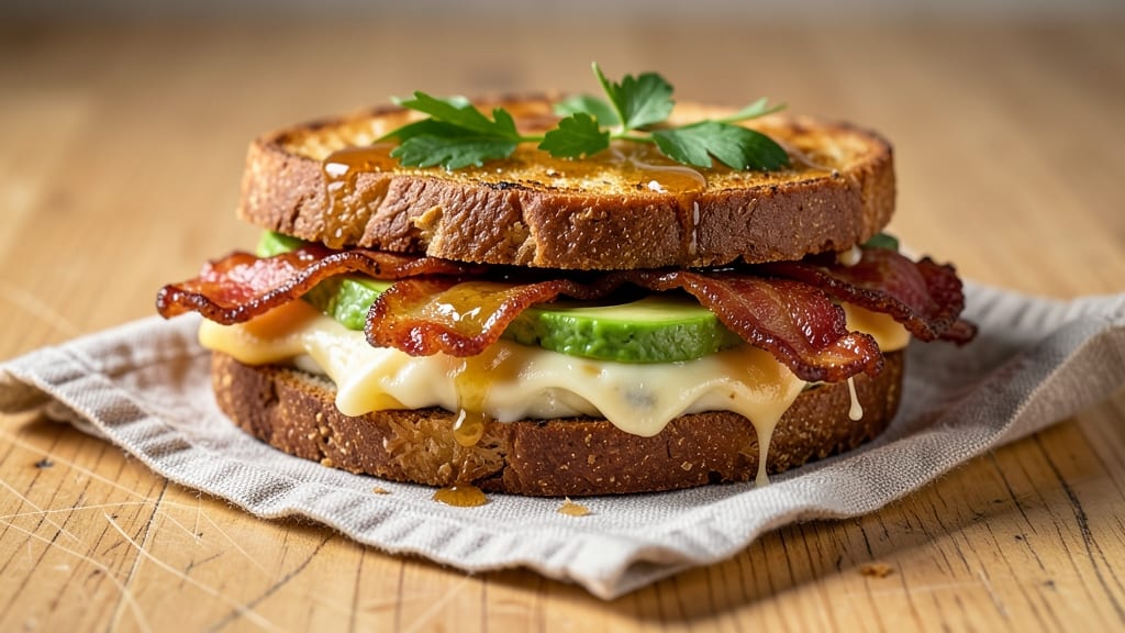 Bacon Avocado Grilled Cheese Recipe: Smoky Crispy Crust With Creamy Avocado Layers