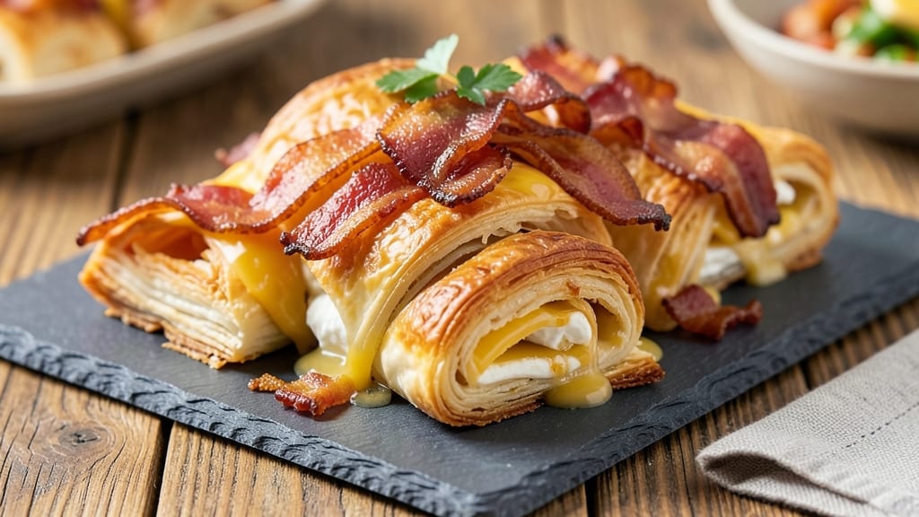 Bacon and Cheese Pinwheel Recipe: Crispy Rolls Stuffed With Smoky Filling