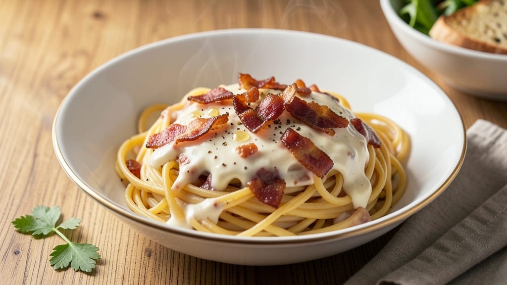Bacon Cream Cheese Spaghetti Recipe: Crispy Bacon Bites and Silky Cheese Twirls