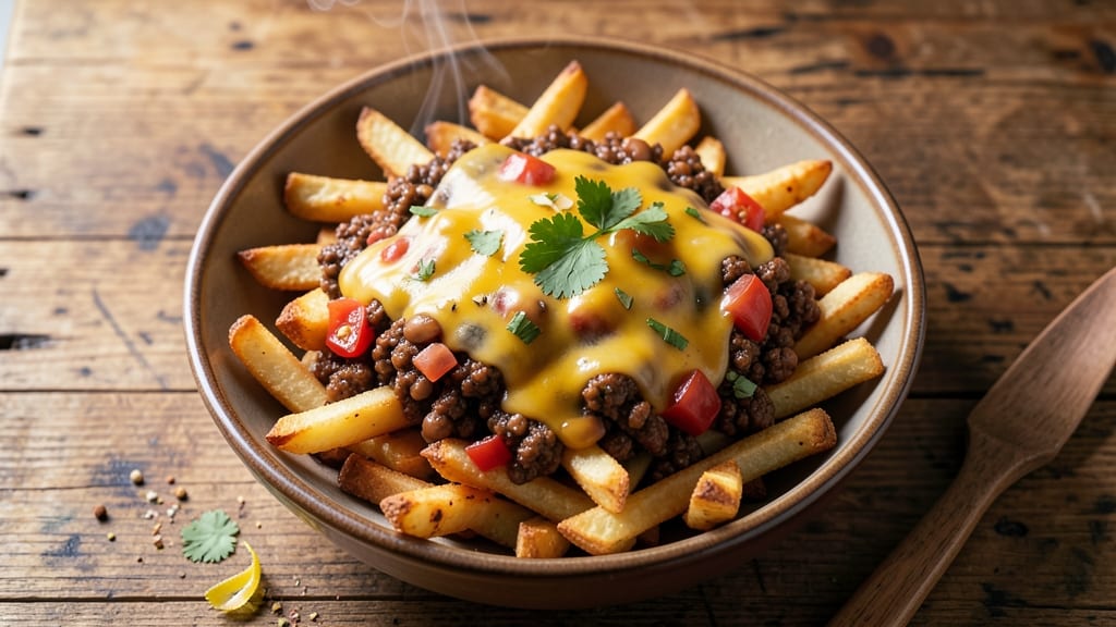 Baked Chili Cheese Fries Recipe: Triple-Crisp Top, Gooey Cheese Rivers