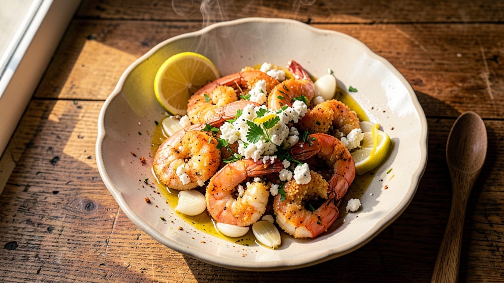 Baked Shrimp with Feta Cheese Recipe: Lemon-Garlic Crispy Top Magic