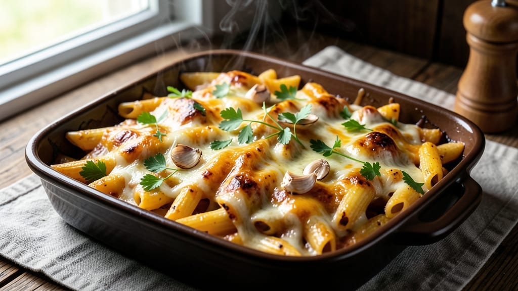 Baked Penne With Cheese Recipe: Golden Crust and Gooey Pull-Apart Magic