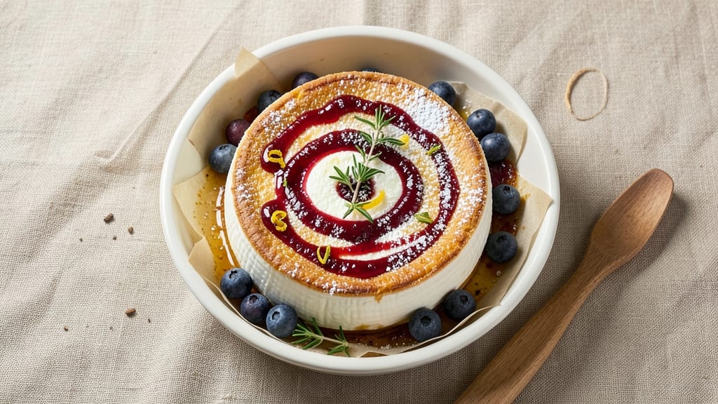 Baked Brie Cheese With Jam Recipe: Golden Crust and Sweet Berry Swirl