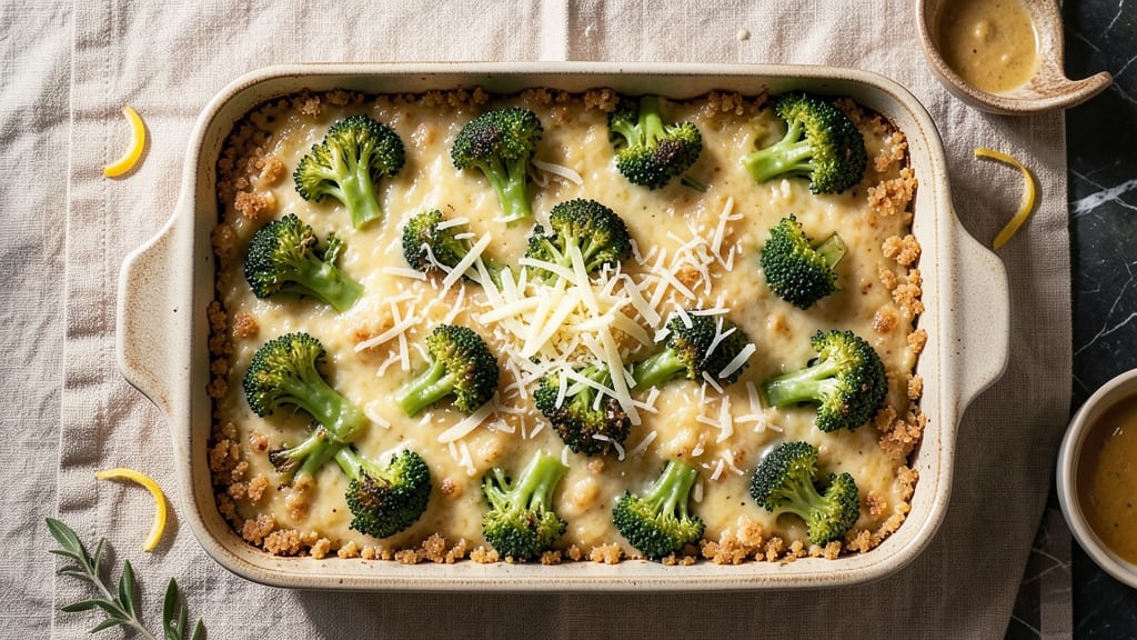 Baked Broccoli and Cheese Casserole Recipe: Crispy Top, Gooey Pulls, One-Pan Magic