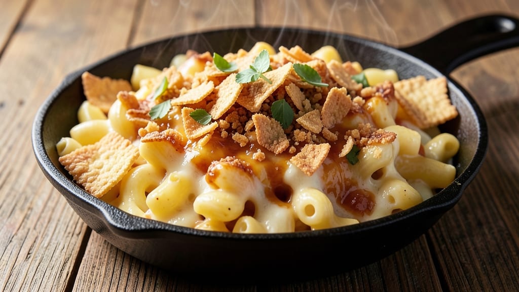Baked Macaroni and Cheese With Ritz Cracker Topping Recipe: Crunchy Crown Meets Melty Cheese Rivers