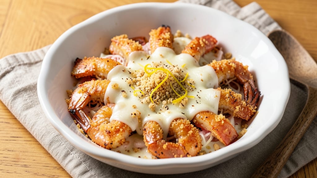 Baked Cheese Prawn Recipe: Golden Crust, Melty Cheese Rivers