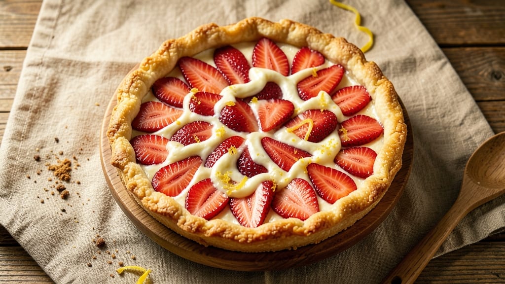 Bakers Square Strawberry Cream Cheese Pie Recipe: Lattice Crust with Bursting Fruit Filling