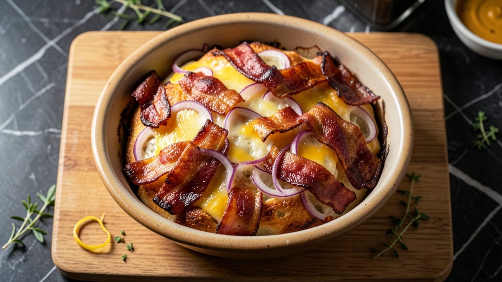Bacon Cheese and Onion Bread Recipe: Smoky Crisp Crust With Melty Pulls