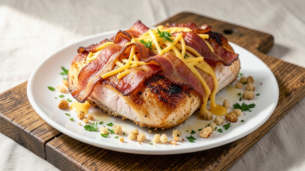 Baked Chicken With Bacon and Cheese Recipe: Crispy Bacon Crust, Melty Pull-Apart Magic