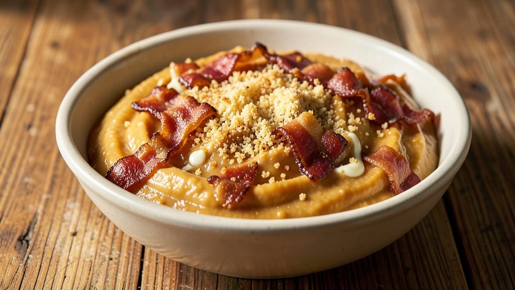 Bacon Beer Cheese Dip Recipe: Crispy Breadcrumb Crown Over Smoky Stout Cream