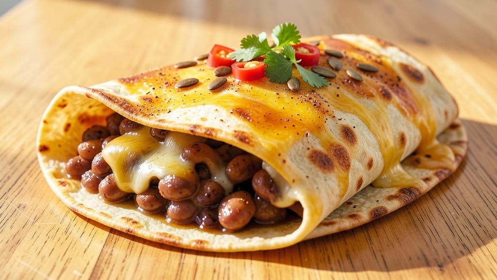 Baked Bean and Cheese Burrito Recipe: Smoky Cheddar and Chili-Spiced Crunch