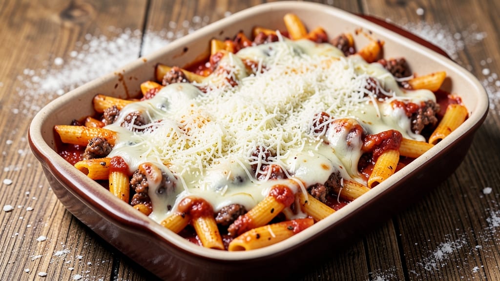 Baked Ziti With Meat And Ricotta Cheese Recipe: Layered Richness With Crispy Top