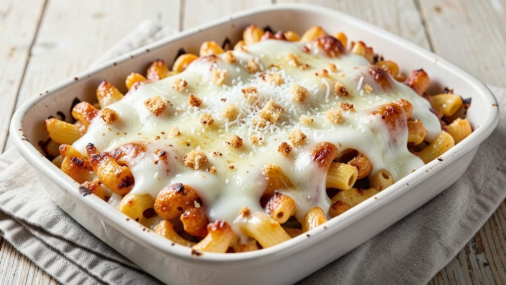 Baked Macaroni and Four Cheese Recipe: Golden Crust, Four Melty Layers
