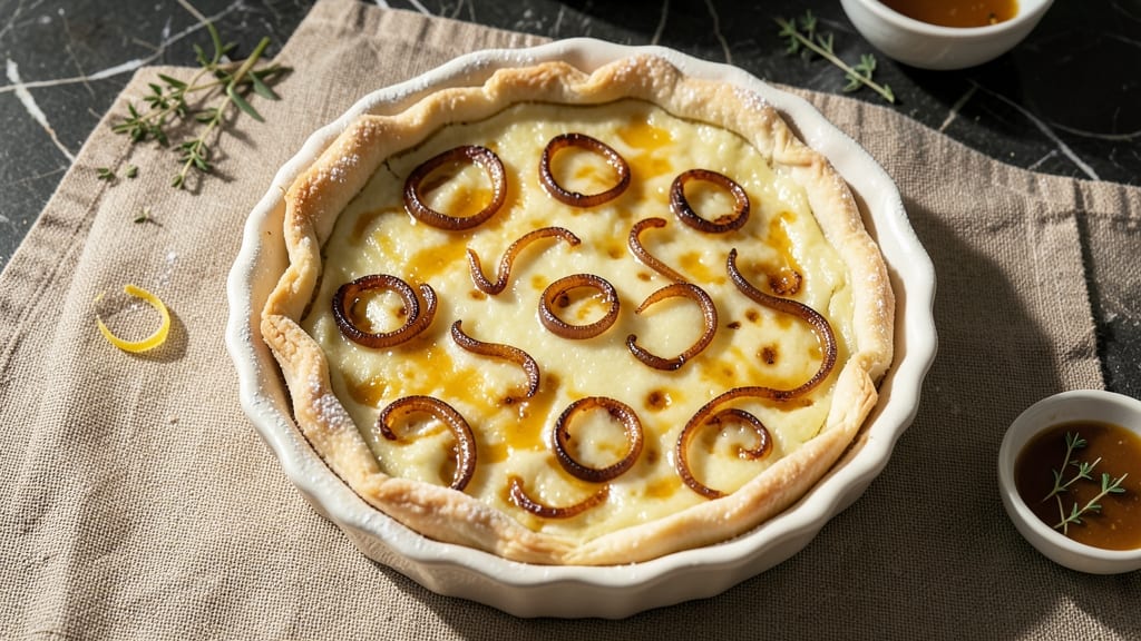 Basic Cheese and Onion Quiche Recipe: Crispy Crust, Savory Caramelized Layers