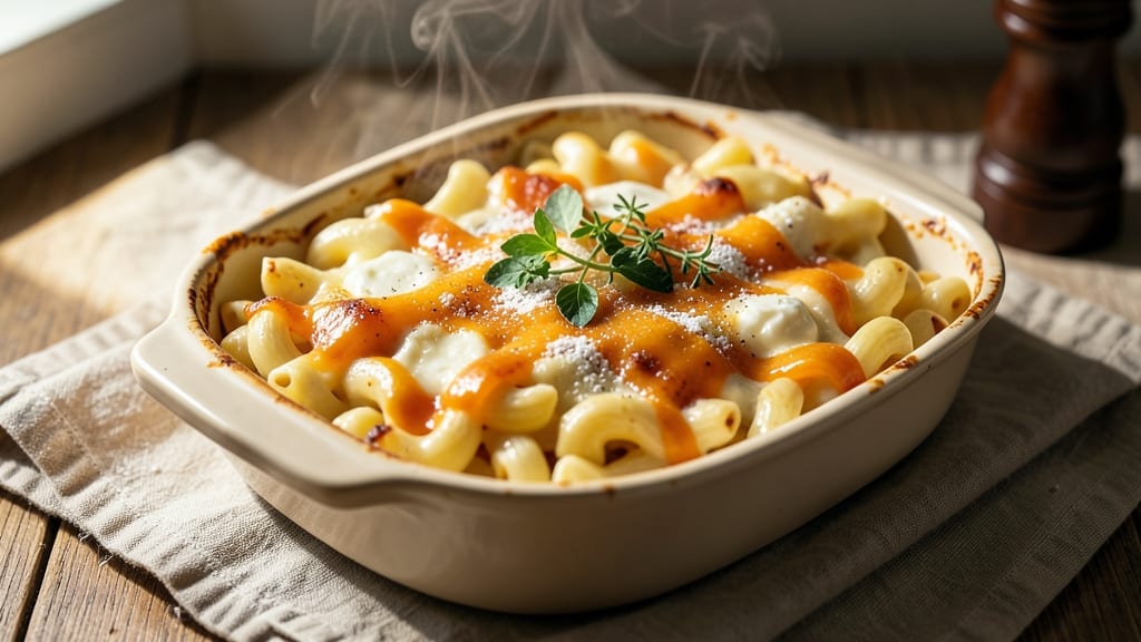 Baked Macaroni and Cheese Recipe with Whipping Cream: Ultra-Rich Crispy-Topped Indulgence